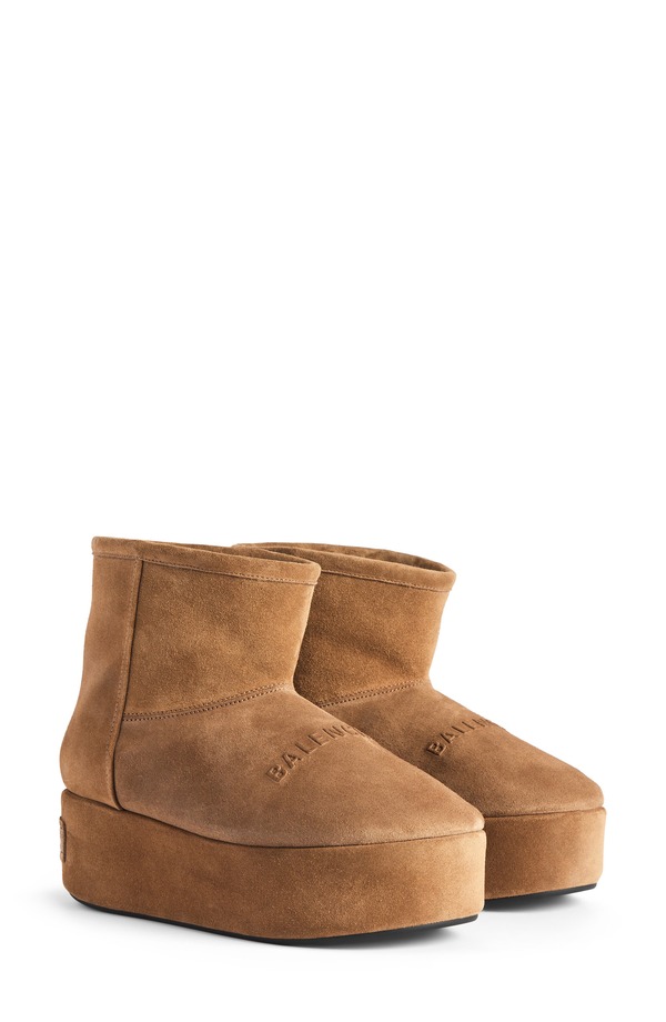バレンシアガ レディース シューズ ブーツ・レインブーツ プラットフォーム Balenciagalaska Platform Bootie 2200 Brown/ White ホワイト|ReVida 店