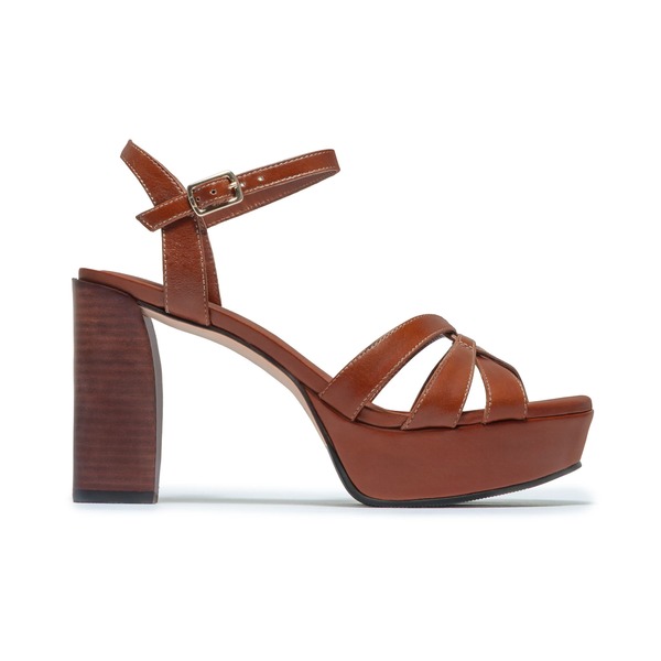 ベルナード レディース シューズ 踵 プラットホーム サンダル Bernardo Footwear Vittor Platform Sandal Cognac