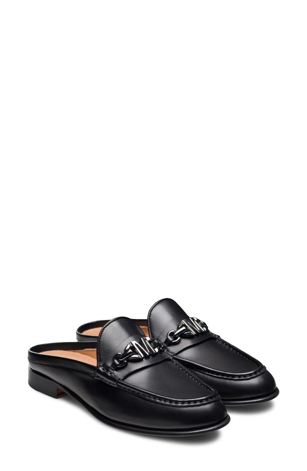 マグナーニ レディース シューズ 踵 置き目毛革 Magnanni Carissa Bit Loafer Mule Black 黒いこと