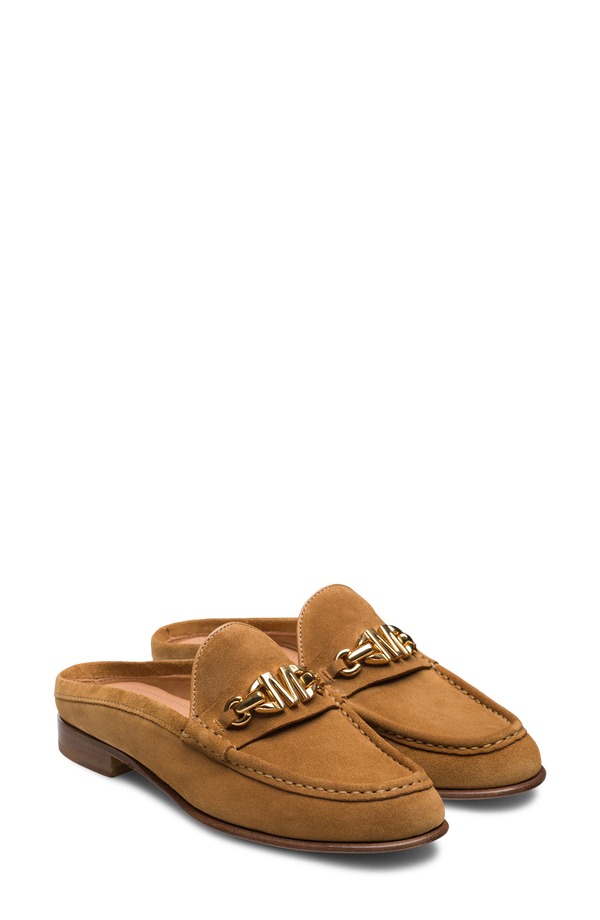 マグナーニ レディース シューズ 踵 置き目毛革 Magnanni Carissa Bit Loafer Mule Segale Suede