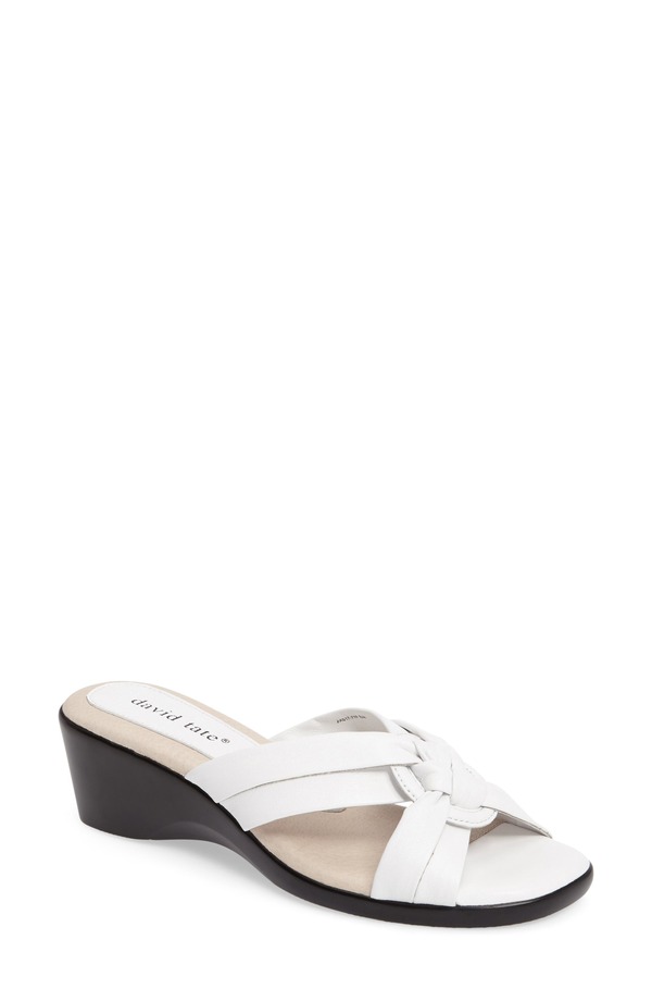 ダイビッドテイト レディース シューズ 踵 サンダル David Tate Verona Sandal White Leather 白いこと