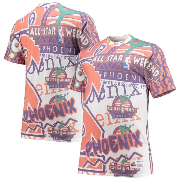 ミッチェル&ネス メンズ トップス Tシャツ トール Men's Mitchell & Ness White NBA 1995 All-Star Game Hardwood Classics Big & Tall Jumbotron T-Shirt White ホワイト|ReVida 店