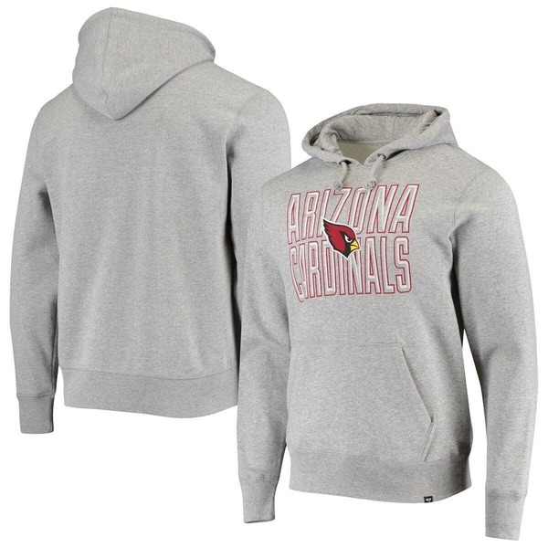 フォーティーセブン メンズ アウター パーカー・スウェット Men's '47 Heathered Gray Arizona Cardinals Bevel Pullover Hoodie Heather Gray グレー｜ReVida 店