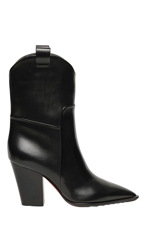 サントーニ レディース シューズ ブーツ・レインブーツ アンクル なめし革 Santoni Women\u0027s leather texankle boot Black 黒いこと