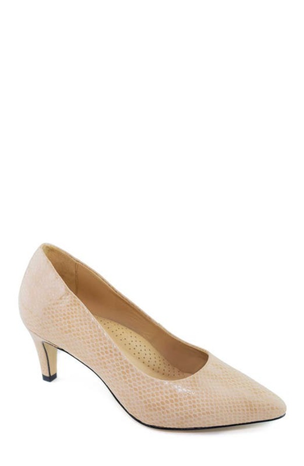 マークジョセフニューヨーク レディース シューズ パンプス なめし革 Marc Joseph New York Cortland St Leather Pump Nude Snake