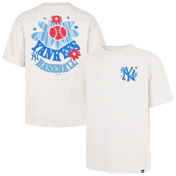 フォーティーセブン メンズ トップス プルオーバー Men\u0027s \u002747 Cream New York Yankees Flora Foundation T-Shirt Cream 皮膚軟化剤