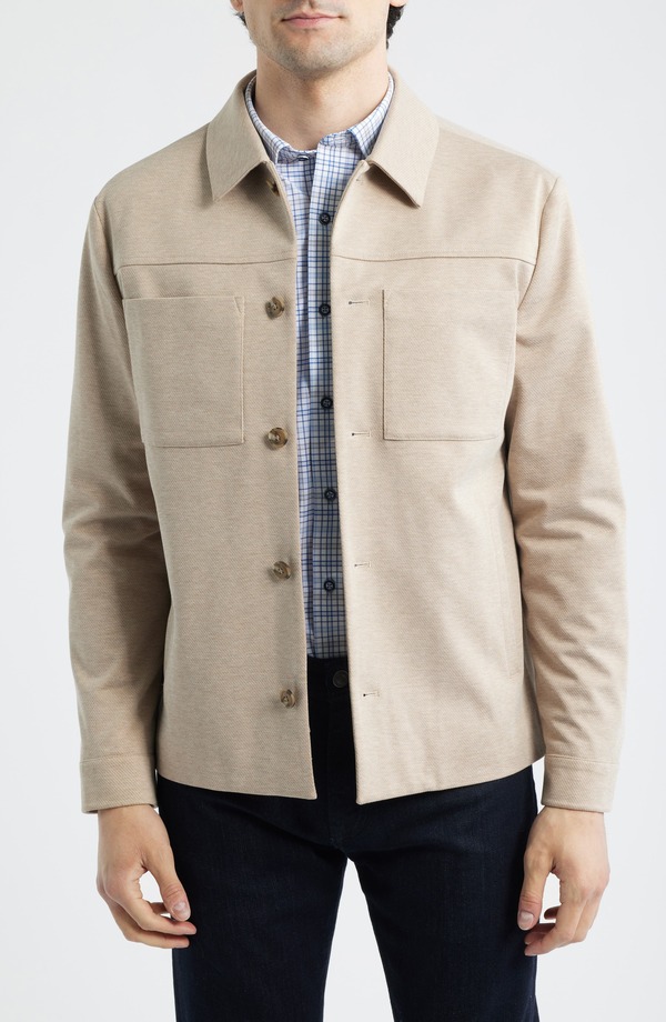 ジョンストンアンドマーフィー メンズ アウター 上衣・上衣 プルオーバー Johnston \u0026 Murphy XC Flex Pinnacle Shirt Jacketan Twill タン
