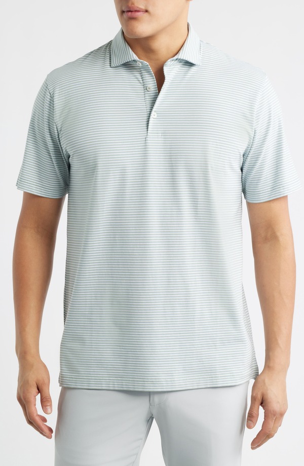 ピーター・ミラー メンズ トップス ポロシャツ リラックスフィット コットン Peter Millar Crown Stripe Relaxed Fit Cotton Polo Grandview ストライプ