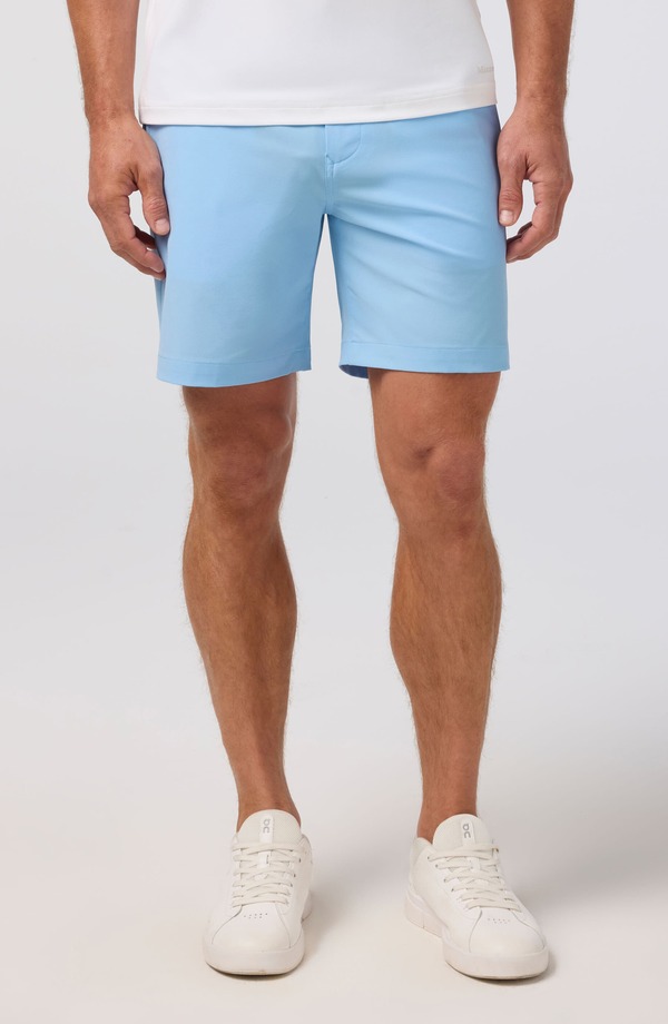 ミズンメイン メンズ ボトムス 二分の一ズボン下・さる股引き 遊撃手ズボン下 Mizzen+Main Helmsman Flat Front Performance Golf Shorts Cloud Blue 青み