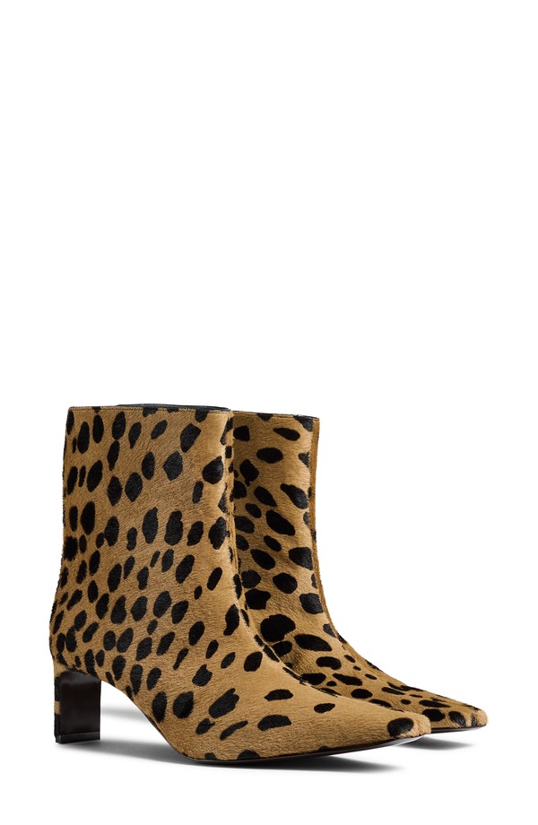 紙凧 レディース シューズ ブーツ・レインブーツ Khaite Ona Genuine Calf Hair Bootie Camel / Black 黒いこと
