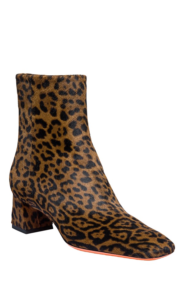 サントーニ レディース シューズ ブーツ・レインブーツ 刷り上げる アンクル Santoni Women\u0027s animal-print cavallino ankle boot Brown 赤銅色