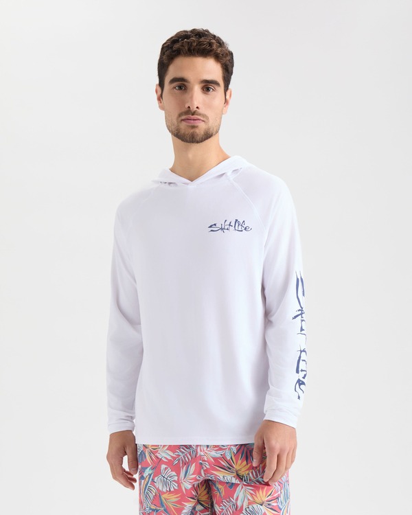 ソルトライフ メンズ アウター パーカー・スウェット Salt Life Ocean Hooked Performance Hoodie White ホワイト