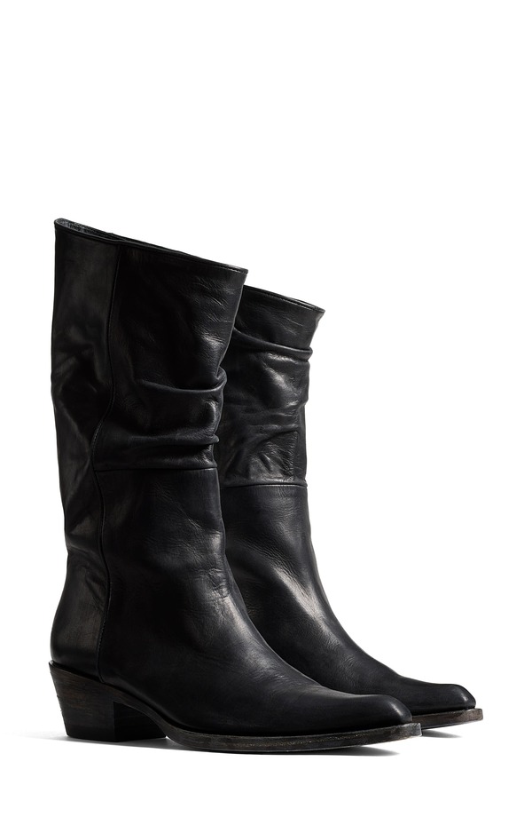 紙凧 レディース シューズ ブーツ・レインブーツ Khaite Clive Western Boot 200 Black 黒いこと