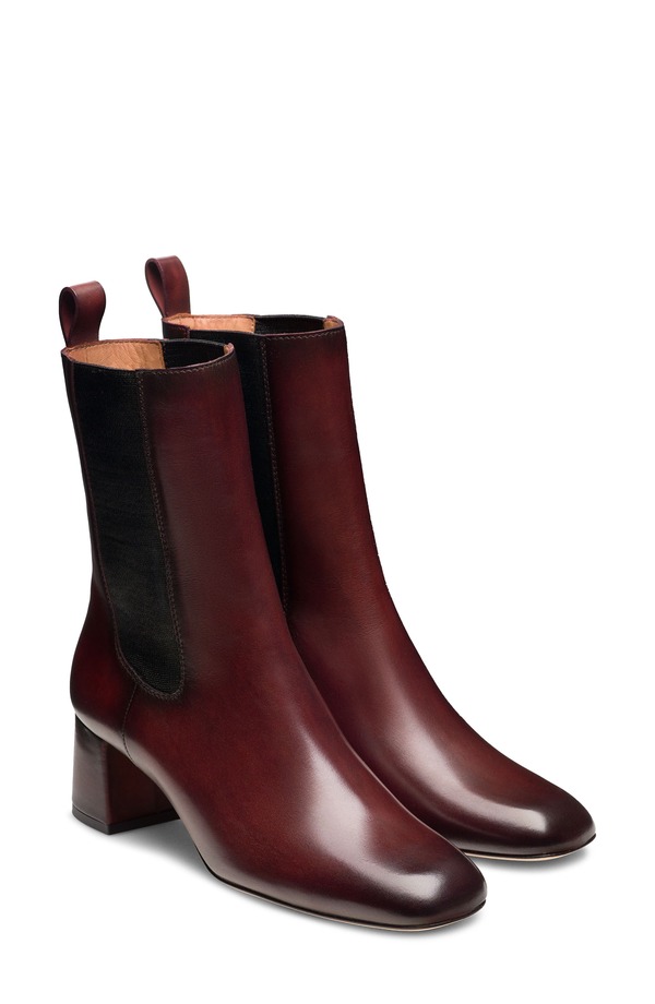 マグナーニ レディース シューズ ブーツ・レインブーツ チェルシーブーツ チェルシー 踵 Magnanni Elayne Block Heel Chelsea Boot Bordeaux