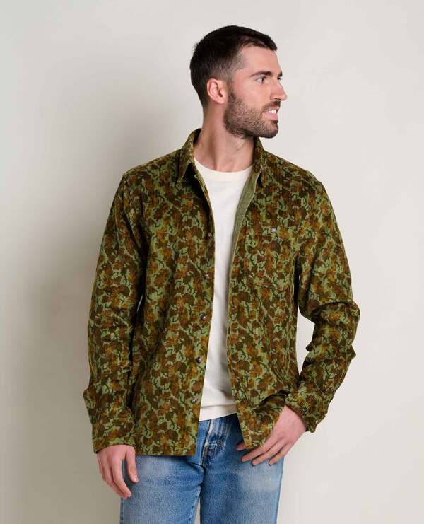 トードアンドコー メンズ トップス シャツ Toad & Co Men's Cascadia Long Sleeve Shirt Green Moss Leaf Print グリーン｜ReVida 店