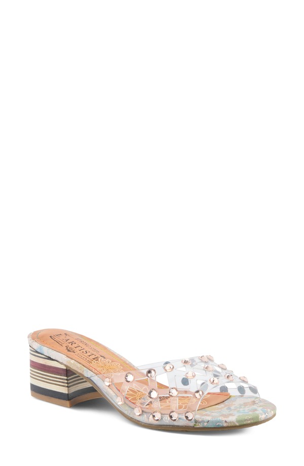 発条足取り レディース シューズ 踵 サンダル L\u0027Artiste by Spring Step Ontherox Embellished Sandal Camel Multi 駱駝