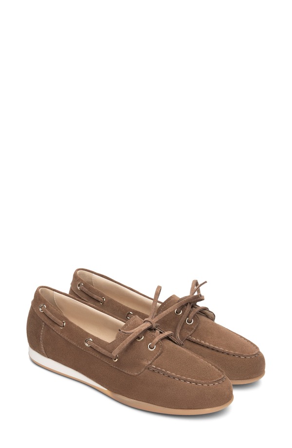 ネーロ ジャルディーニ レディース シューズ スリッポン・ローファー NeroGiardini Boat Shoe Whiskey｜ReVida 店
