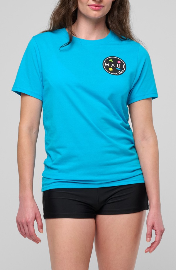 マウイアンドサン メンズ トップス Tシャツ グラフィック Maui & Sons Arnold Sharkley Graphic T-Shirt Neon Blue ブルー|ReVida 店