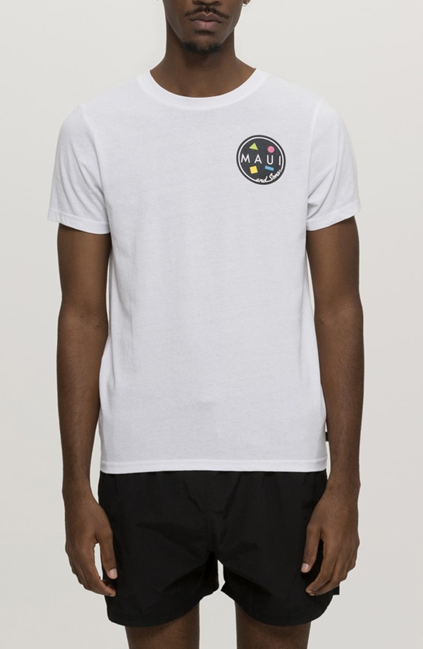 マウイアンドサン メンズ トップス Tシャツ グラフィック Maui & Sons Arnold Sharkley Graphic T-Shirt White ホワイト