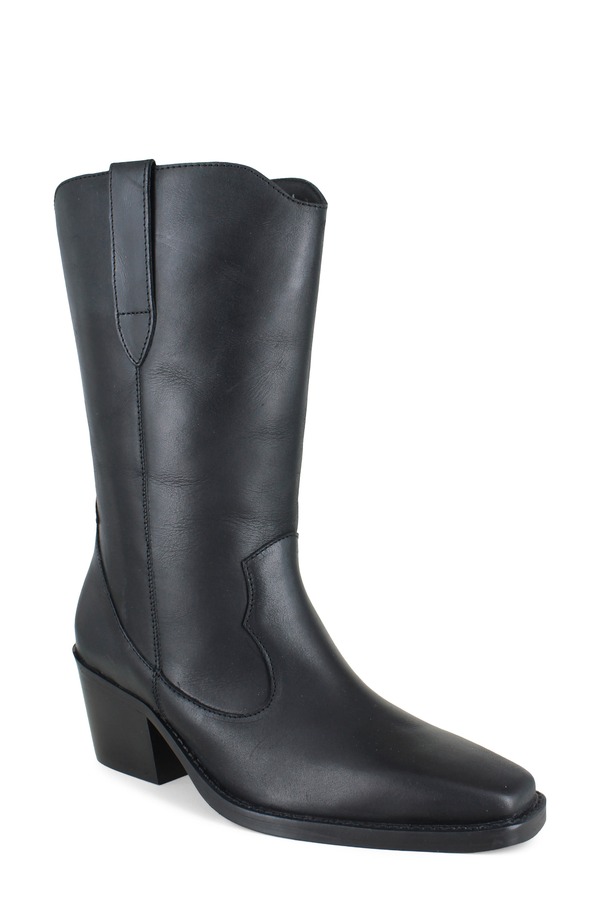 ジジ レディース シューズ ブーツ・レインブーツ ZIGI Baldwin Western Boot Black Leather ブラック|ReVida 店
