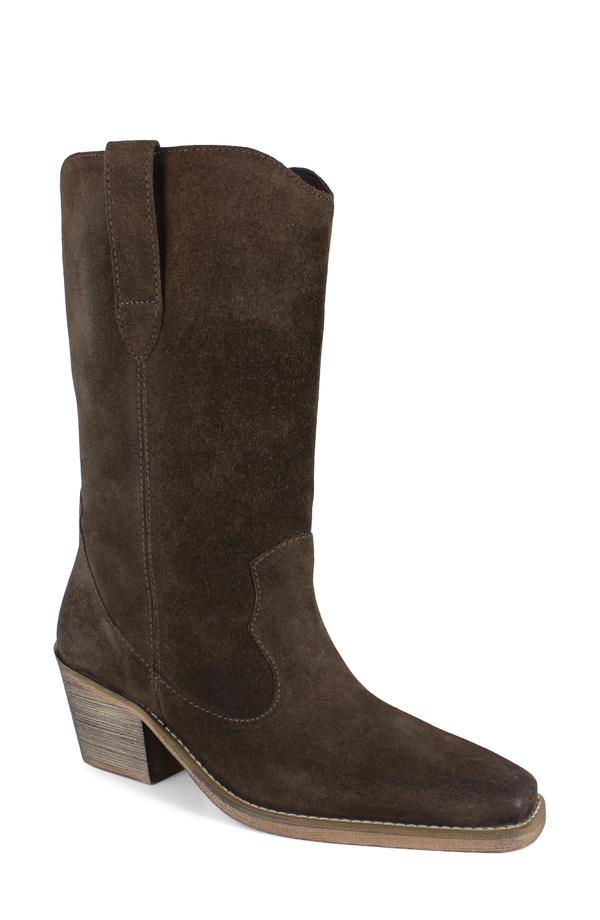 ジジ レディース シューズ ブーツ・レインブーツ ZIGI Baldwin Western Boot Dark Brown Suede ブラウン｜ReVida 店
