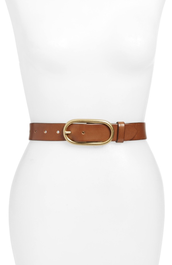トレジャーアンドボンズ レディース アクセサリー ベルト レザー Treasure & Bond Oval Buckleather Belt Cognac