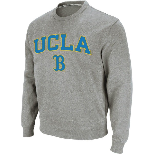 コロシアム メンズ アウター パーカー・スウェット クルーネック シャツ ロゴ Men Colosseum Heather Gray UCLA Bruins Arch \u0026 Logo Crew Neck Sweatshirt Heather Gray グレー