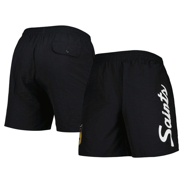 ミッチェル&ネス メンズ ボトムス ハーフパンツ・ショーツ ナイロン ショートパンツ Men's Mitchell & Ness Black New Orleansaints Team Essentials Nylon Shorts Black ブラック｜ReVida 店