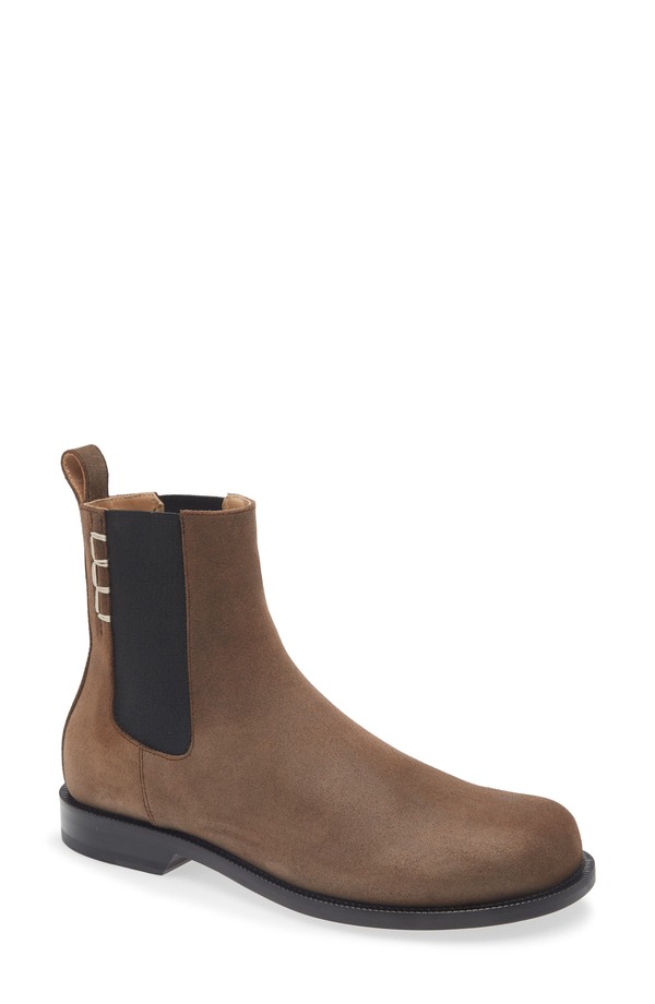 J.W.アンダーソン レディース シューズ ブーツ・レインブーツ チェルシーブーツ チェルシー 置き目毛革 JW Anderson Loafer Chelsea Boot Chocolate Brown 660 赤銅色