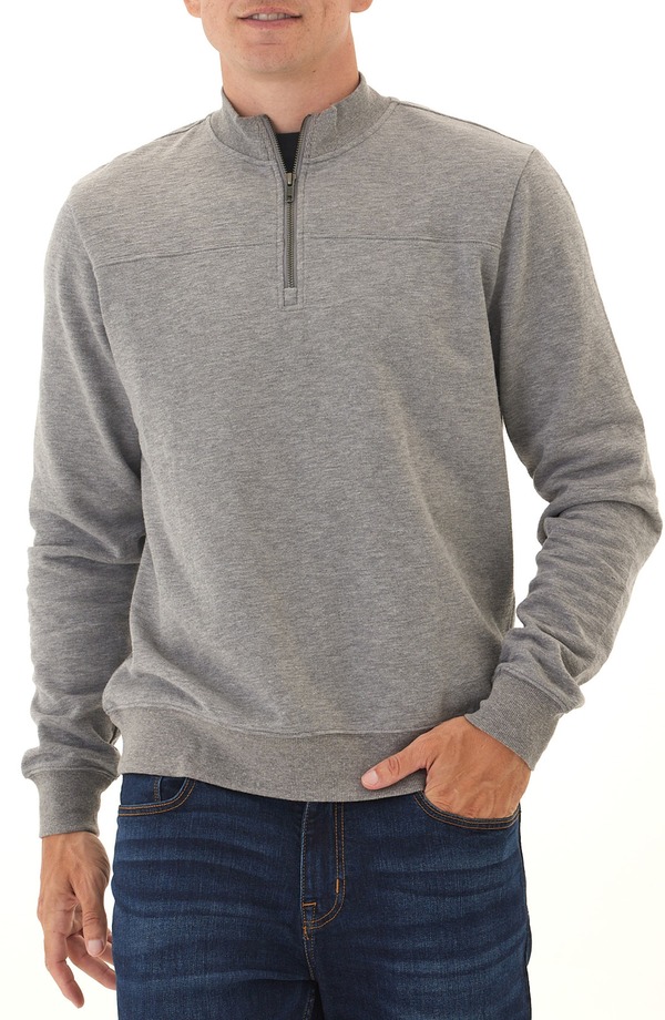 スレッズ・フォー・ソート メンズ アウター パーカー・スウェット ハーフジップ Threads 4 Thought Christian Comfort Quarter Zip Heather Grey 薄墨色