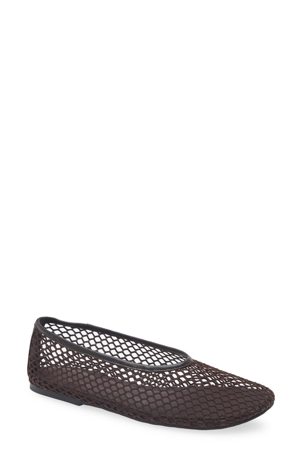 トニービアンコ レディース シューズ パンプス Tony Bianco Mazey Ballet Flat Chocolate Mesh 黒茶