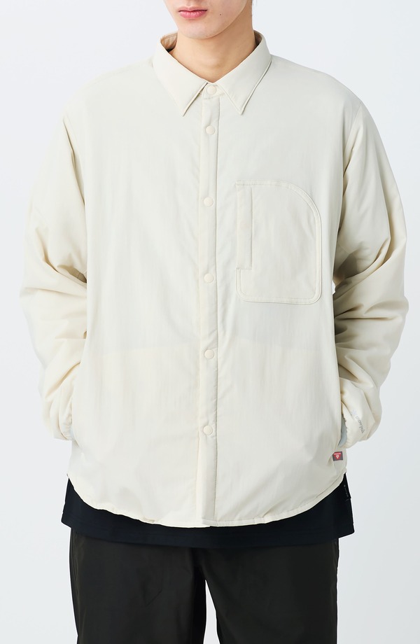 スノーピーク メンズ アウター 上衣・上衣 プルオーバー Snow Peak Flexible Insulated Waterepellent Shirt Jacket Ecru エクリュ