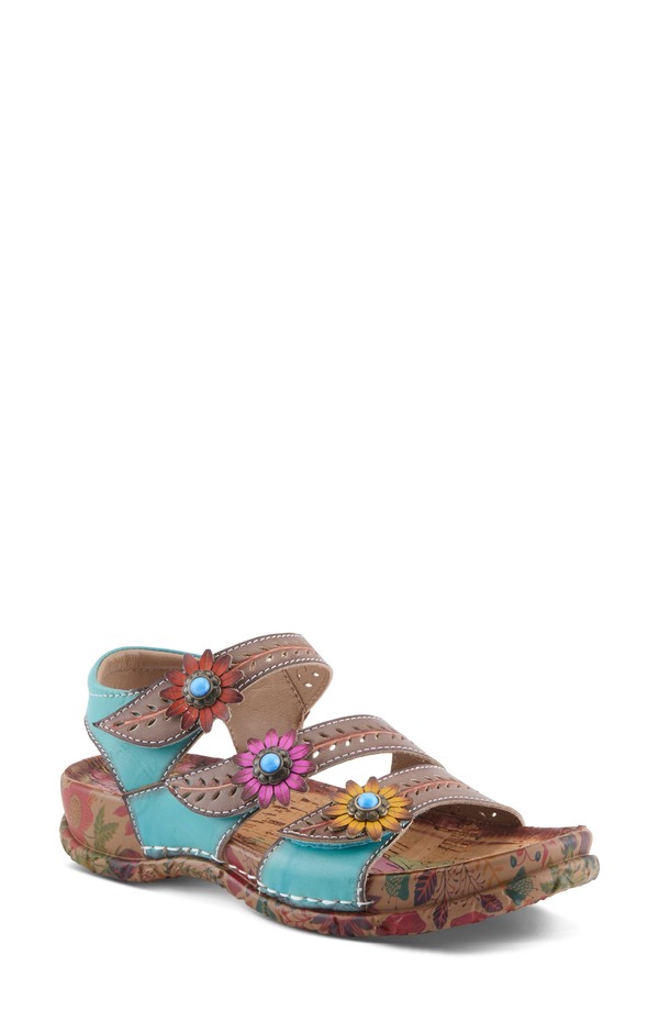 スプリングステップ レディース シューズ サンダル L'Artiste by Spring Step A New Trio Sandal Grey Multi グレー｜ReVida 店
