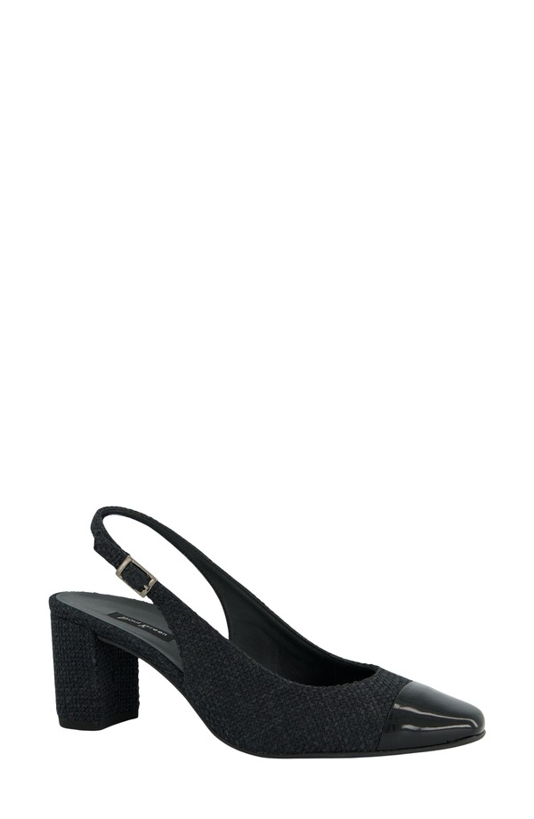 極点・緑であること レディース シューズ 踵 旗がしら Paul Green Dallaslingback Cap Toe Pump Black Grace Soft Patent 黒いこと