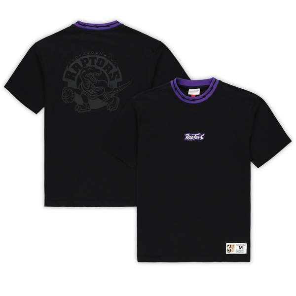 ミッチェル\u0026ネス レディース トップス プルオーバー ヴィンテージ ロゴタイプ Unisex Mitchell \u0026 Ness Black Toronto Raptors Playmaker Vintage Logo T-Shirt Black 黒いこと