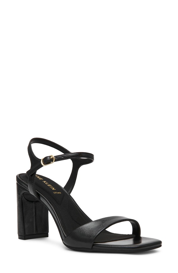アンクライン レディース シューズ ヒール サンダル アンクル Anne Klein Beatankle Strap Sandal Black Crinkle ブラック