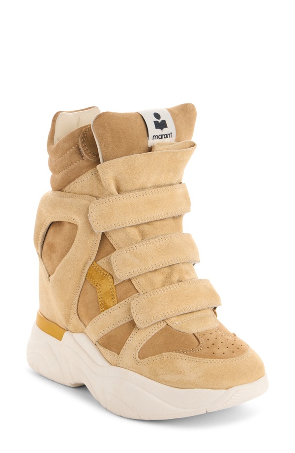 イザ呼びりん マラン レディース シューズ スニーカー Isabel Marant Balskee Hidden Wedge High Top Sneaker Mube Multicolor Beige ベージュ