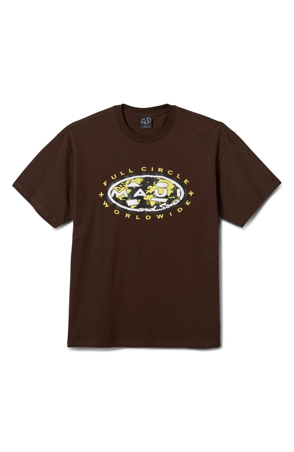 マウイアンドサン メンズ トップス Tシャツ コットン グラフィック Maui & Sons Full Circle Cotton Graphic T-Shirt Brown ブラウン
