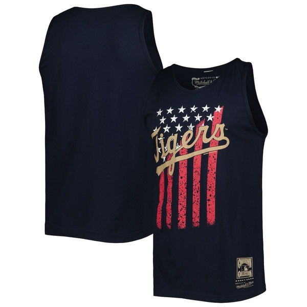 ミッチェル\u0026ネス メンズ トップス プルオーバー Men\u0027s Mitchell \u0026 Ness Navy Detroitigers Cooperstown Collection Stars and Stripes Tank Top Navy 米国海軍