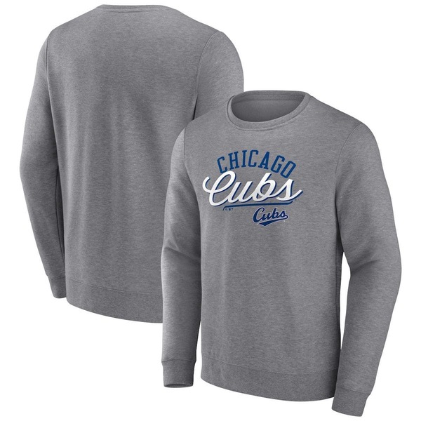 ファナティクス メンズ アウター パーカー・スウェット シャツ Men's Fanatics Branded Gray Chicago Cubsimplicity Pullover Sweatshirt Gray グレー