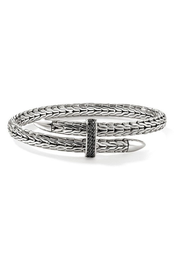 ジョン・ハーディー レディース アクセサリー ブレスレット・バングル・アンクレット John Hardy Spear Flex Cuff Gemstones 5.5mm Silver/ Black ブラック