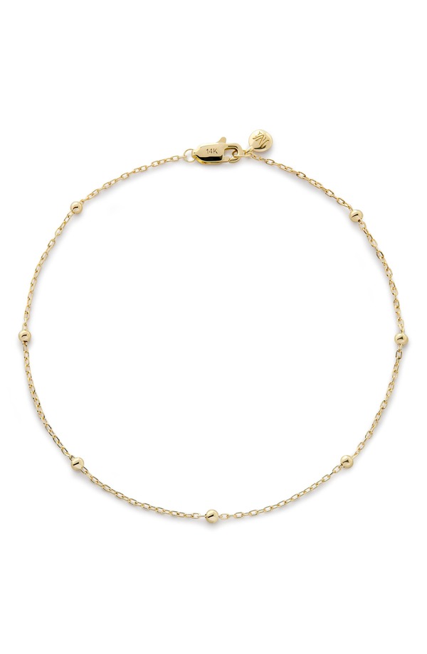 モニカヴィナダー レディース アクセサリー ブレスレット・バングル・アンクレット Monica Vinader 14K Gold Beaded Chain Bracelet 14Kt Solid Gold ゴールド
