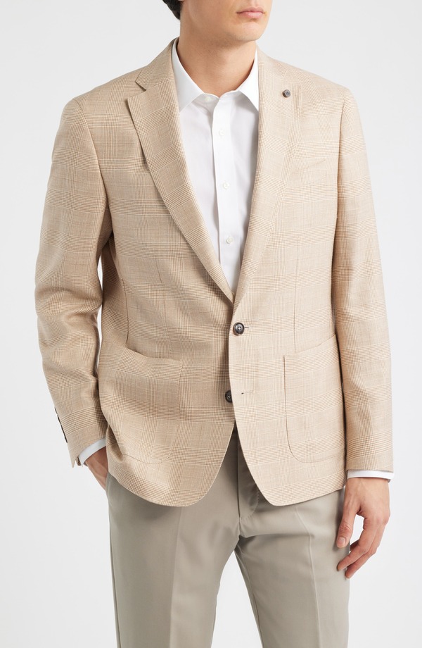 ピーター・銀鏡 メンズ アウター 上衣・上衣 厚地の外套 Peter Millar Crown Crafted Wellington Glen Plaid Sport Coat Summer Dunes 照合のしるし