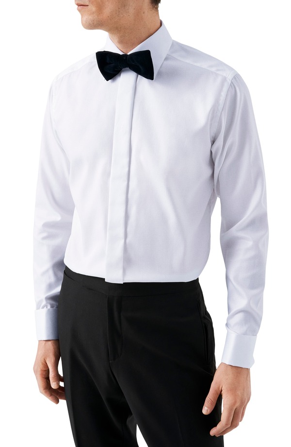 エトン メンズ トップス シャツ コットン Eton Contemporary Fit Cotton Tuxedo Shirt White ホワイト|ReVida 店