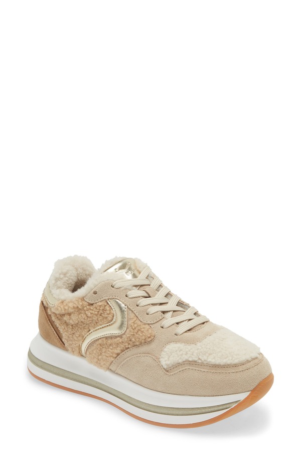 ボイルブランシェ レディース シューズ スニーカー Voile Blanche Melany Faux Shearling Sneaker Beige ベージュ