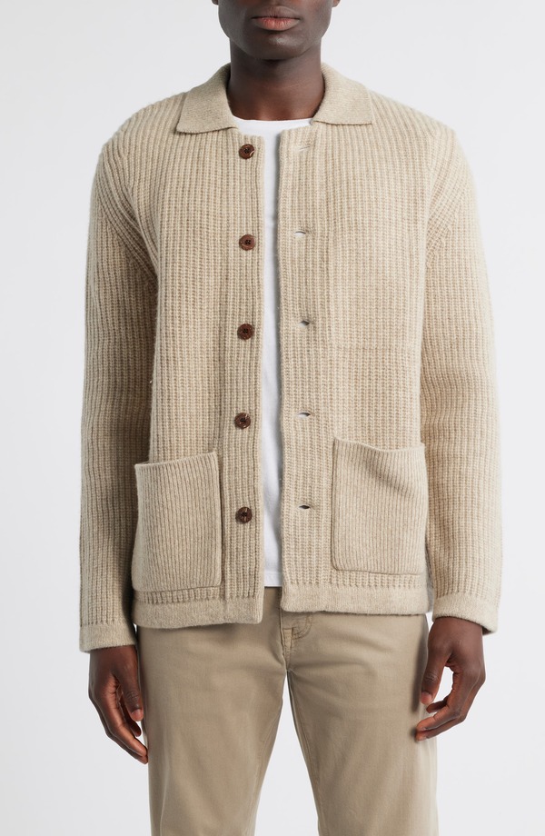 アレックスクレーン メンズ アウター パーカー・スウェット ウール カーディガン ALEX CRANE Kite Merino Wool Cardigan Bone