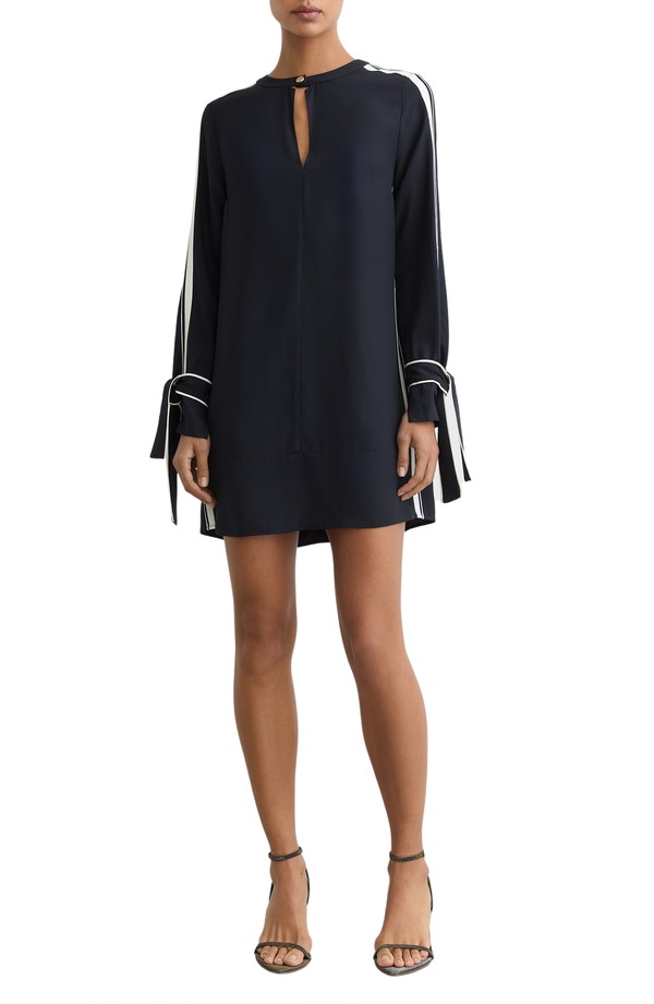 レイス レディース トップス ワンピース Reiss Tammy Long Sleeve Tipped Shift Dress Navy ネイビー