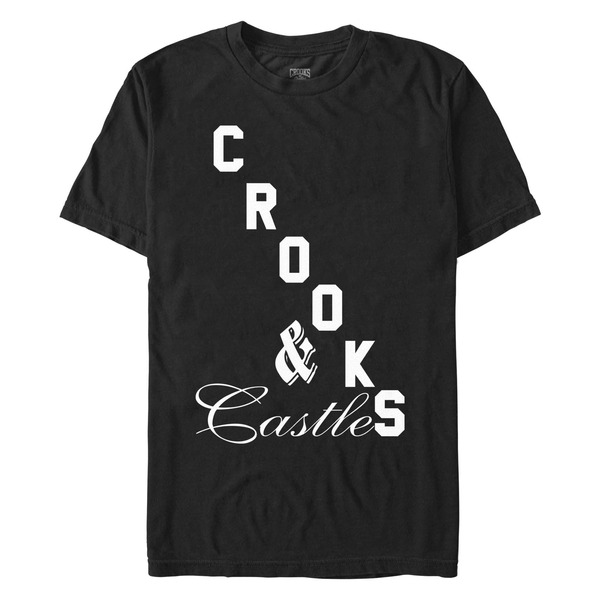 クルークスアンドキャッスル メンズ トップス Tシャツ ロゴ グラフィック Men's Crooks & Castles Big Bold Script Logo Graphic T-Shirt Black ブラック