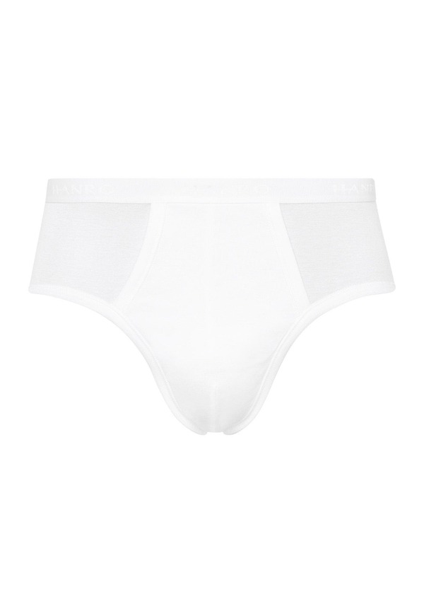 ハンロ メンズ アンダー御召しもの ブリーフズボン下 綿織物 Hanro Cotton Pure Cotton Brief With Fly White 白いこと