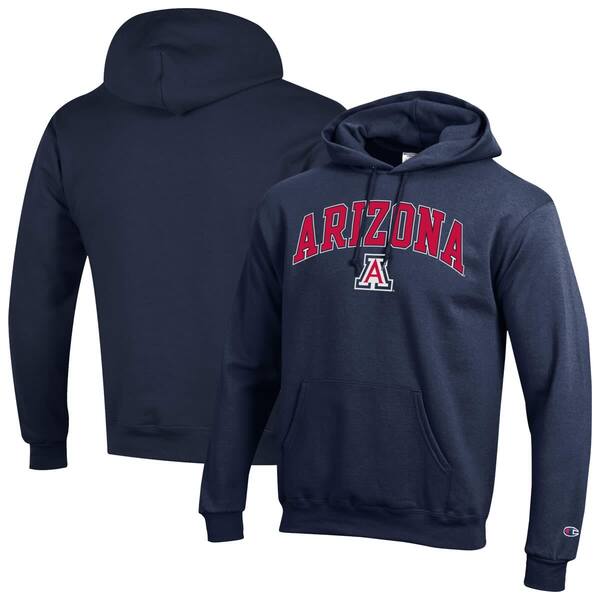 チャンピオン メンズ アウター パーカー・スウェット ロゴ フリース Men'sChampionavy Arizona Wildcats Arched Logo Fleece Pullover Hoodie Navy ネイビー